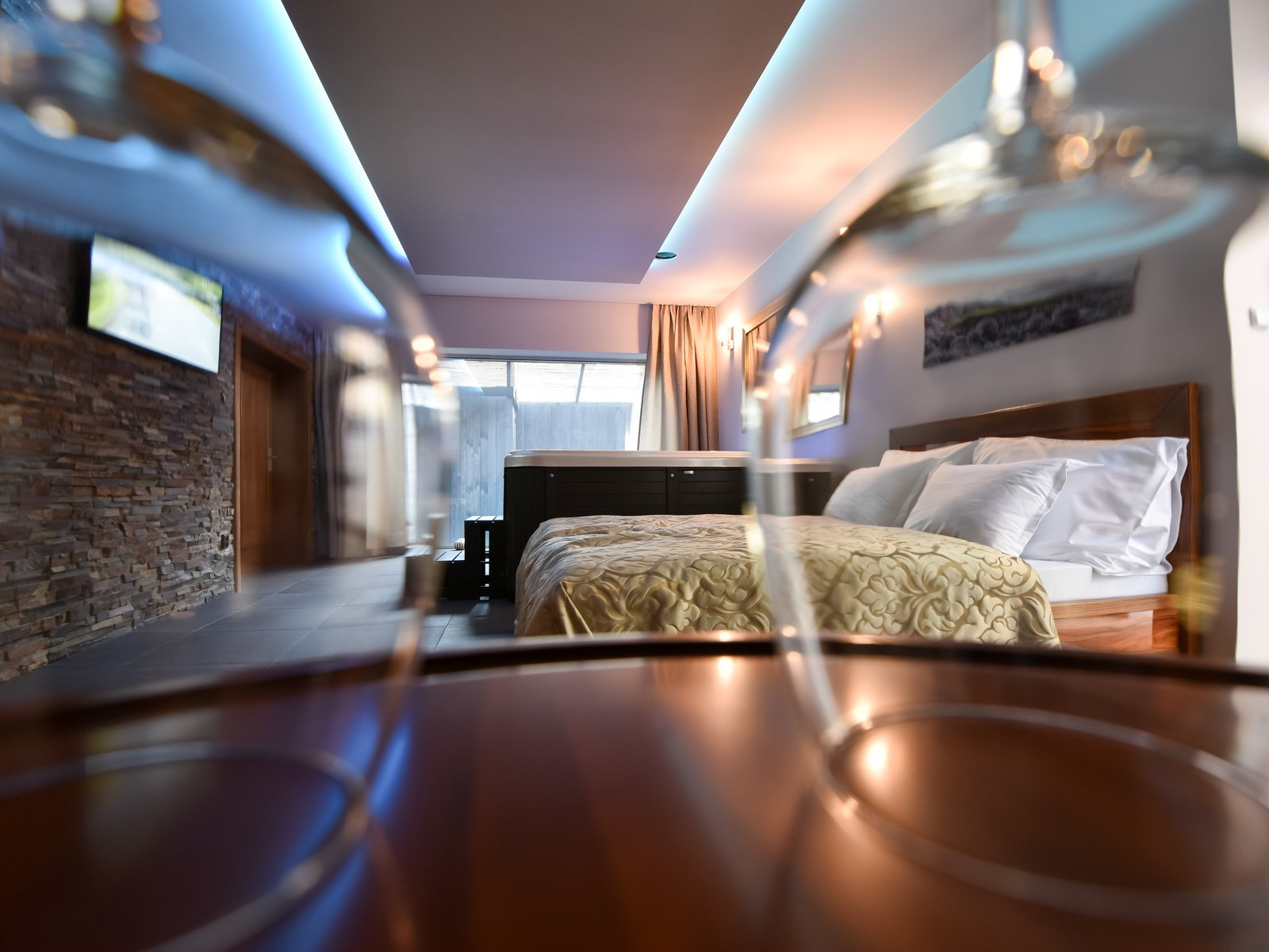 Privátní wellness pokoj — vířivka a sauna, Penzion Janová